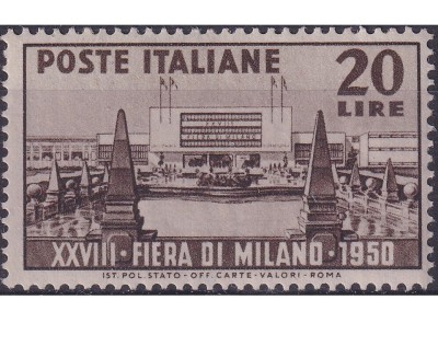 28ª Fiera di Milano – Fontana delle Quattro Stagioni, 20 lire